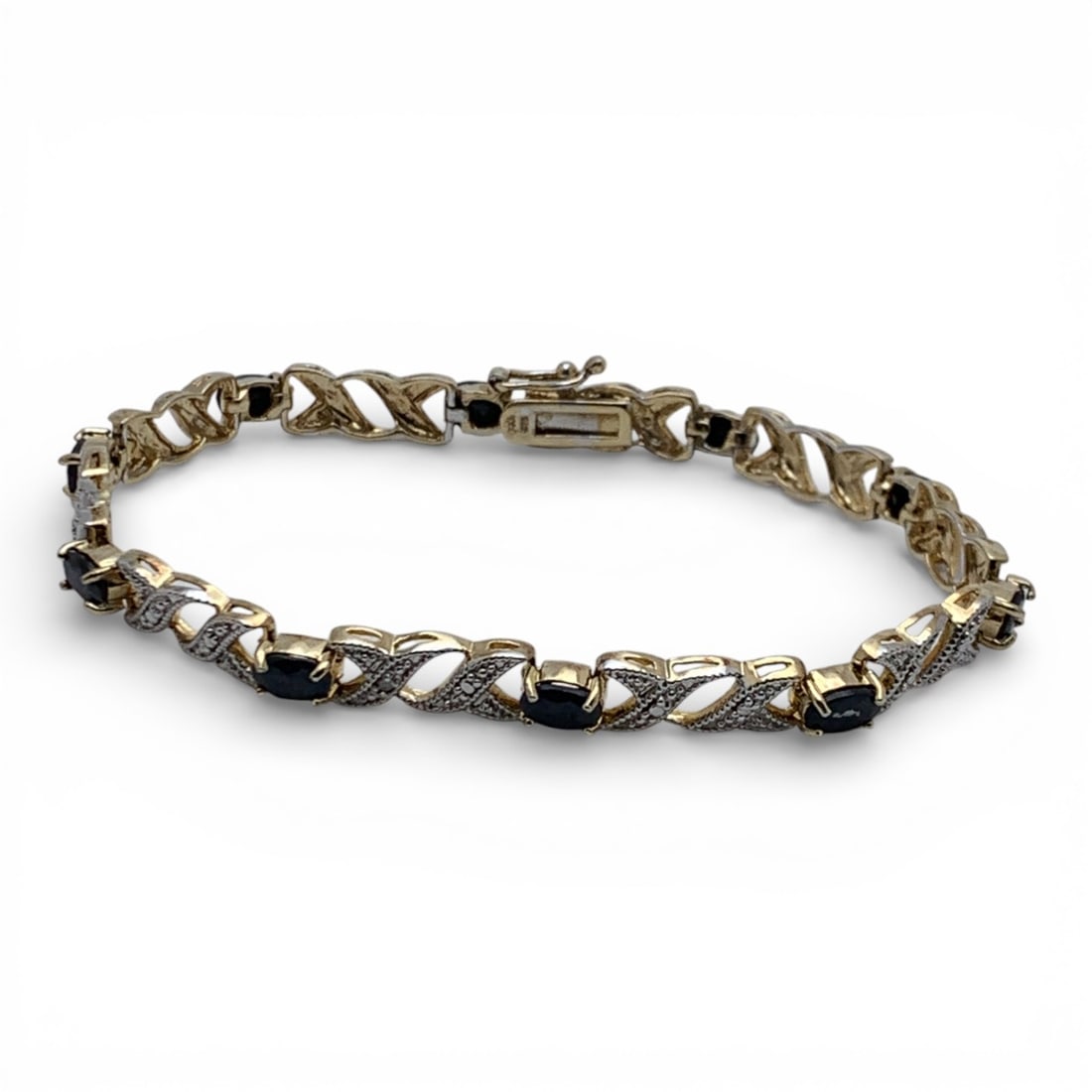 Sterling Silver Bracelet With Sapphires (1 of 6)