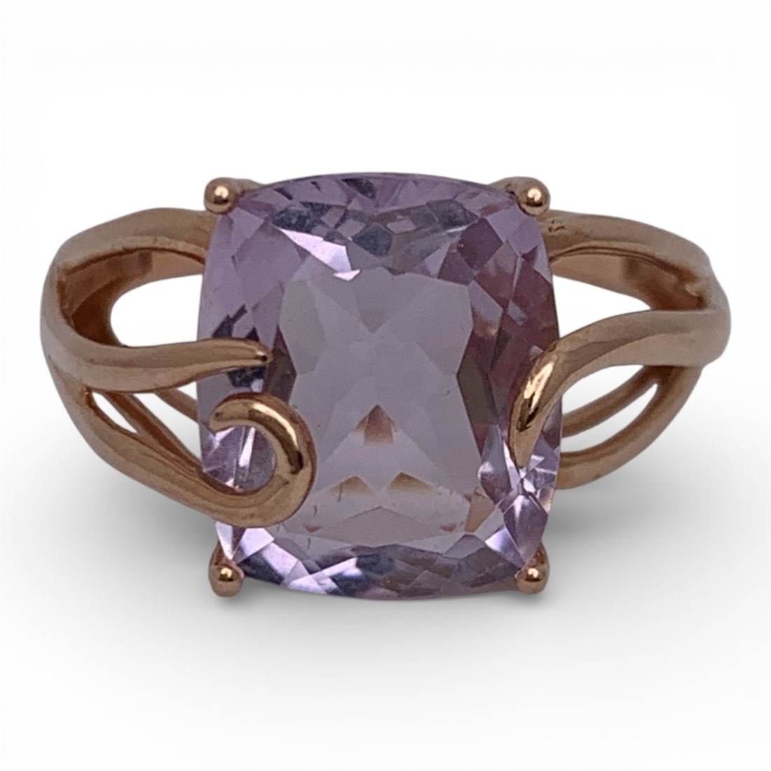 14k Rose Gold & Purple Spinel Ring: Marked 14k - Size 7 - 2.3 Dwt