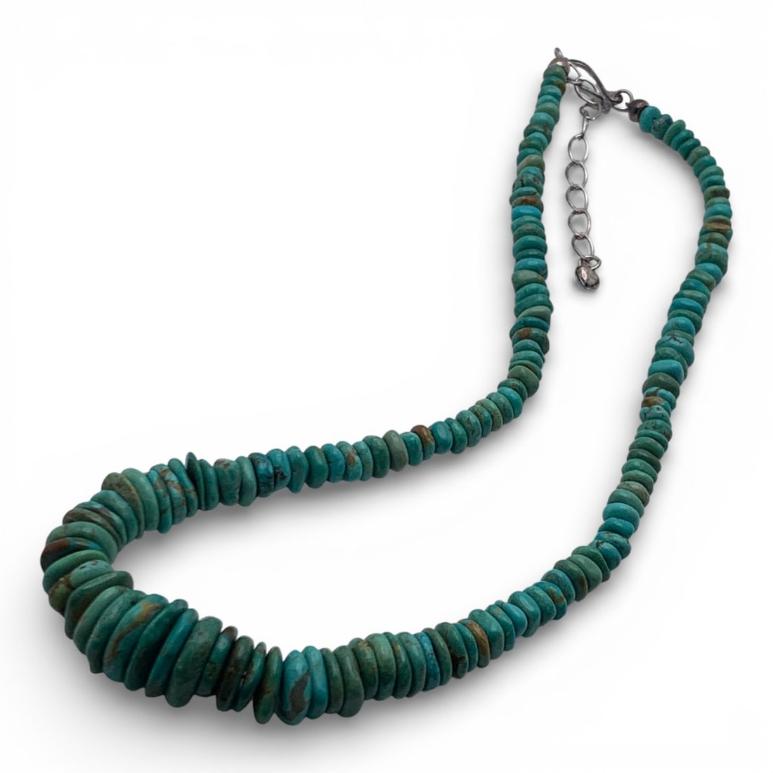 Turquoise Chunk Necklace W Sterling Clasp (1 of 4)