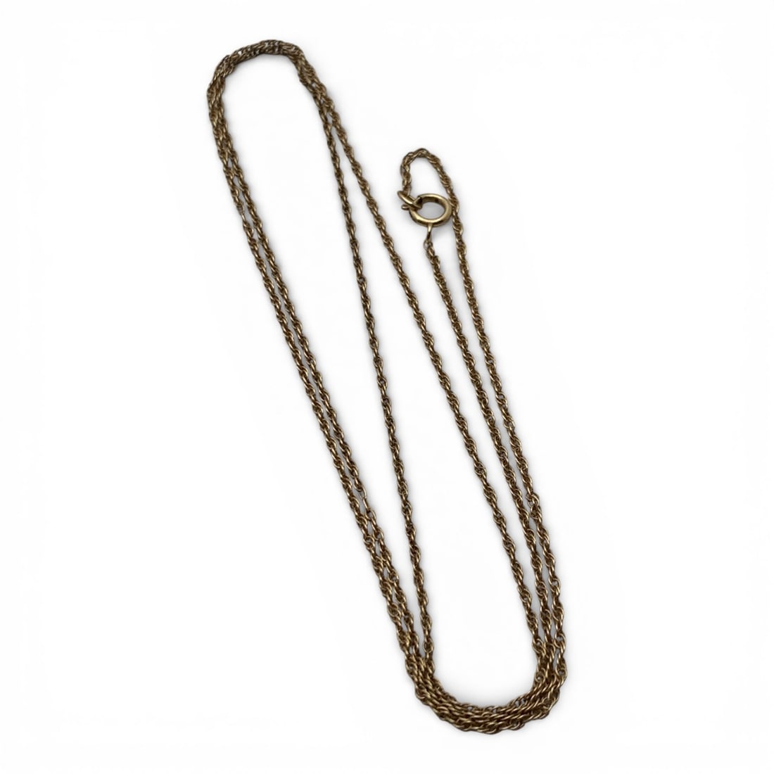 14k Yellow Gold Chain Necklace: Marked 14k - 18 1/2" Long - 0.7 DwtGemstones Tested With Presidium Gem Tester Il - Berners Does Not Guarantee Authenticity Of Gemstones