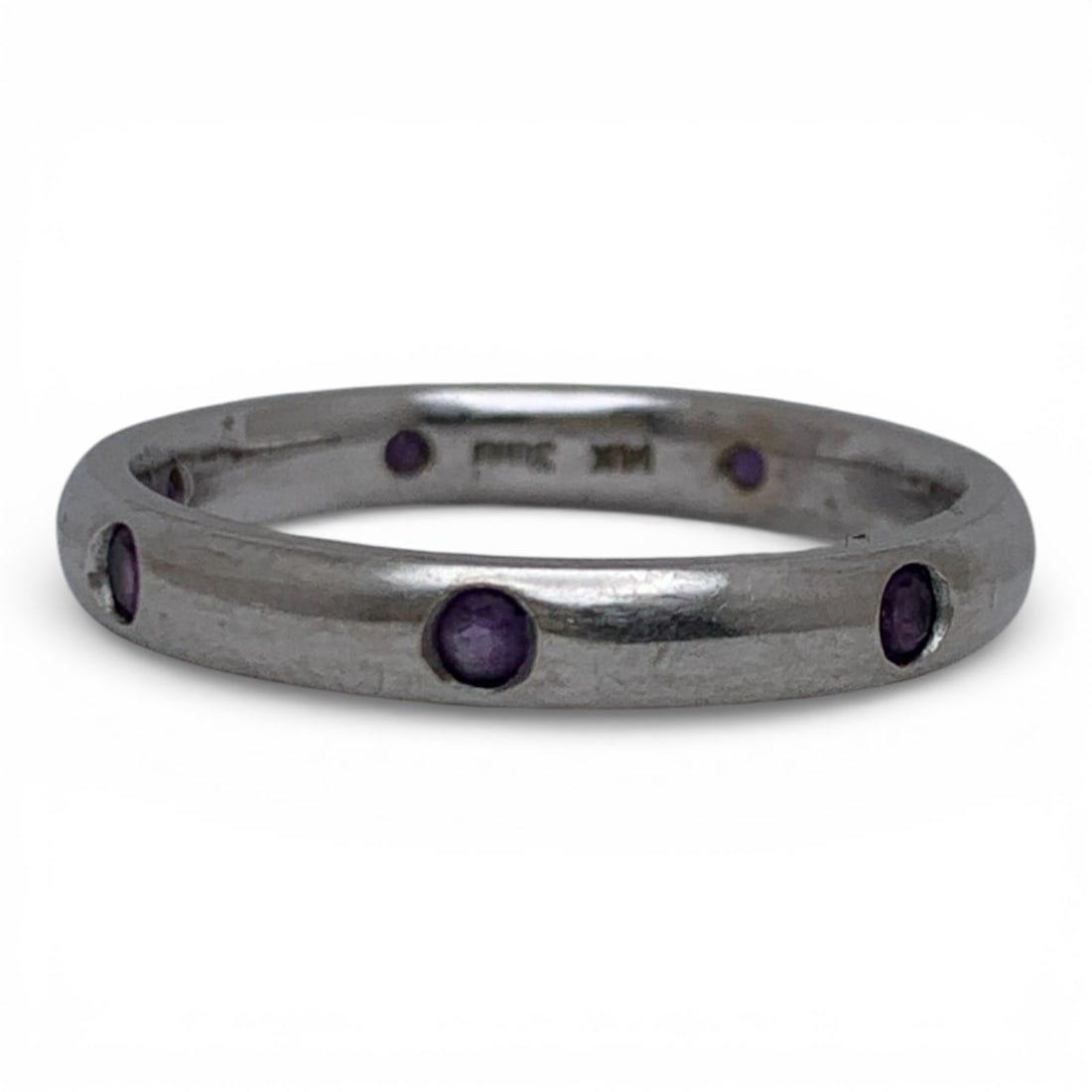 14k White Gold & Amethyst Ring: Marked 14k - Size 8 - 2.3 DwtGemstones Tested With Presidium Gem Tester Il - Berners Does Not Guarantee Authenticity Of Gemstones