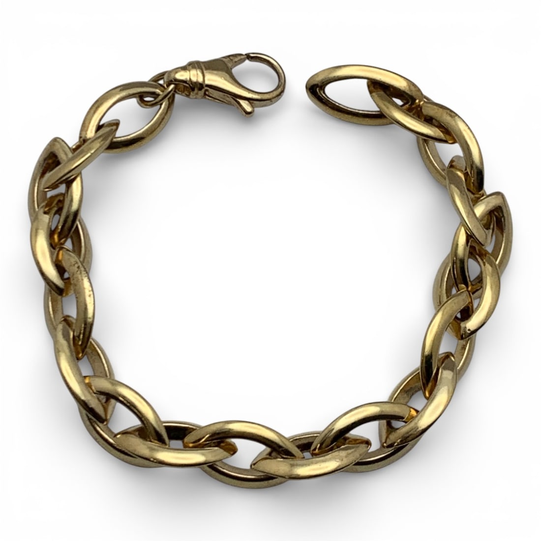 Sterling Silver Gold Tone Bracelet: Marked 925 - 7 3/4" Long - 22.8 Grams