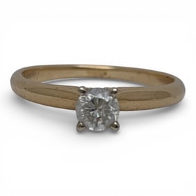 14k Yellow Gold & Diamond Ring