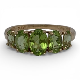 10k Yellow Gold & Green Citrine Ring