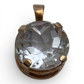 14k Yellow Gold & Topaz Pendant