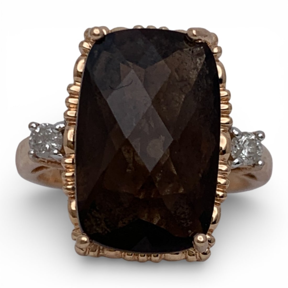 10k Yellow Gold Diamond & Brown Spinel Ring (1 of 4)