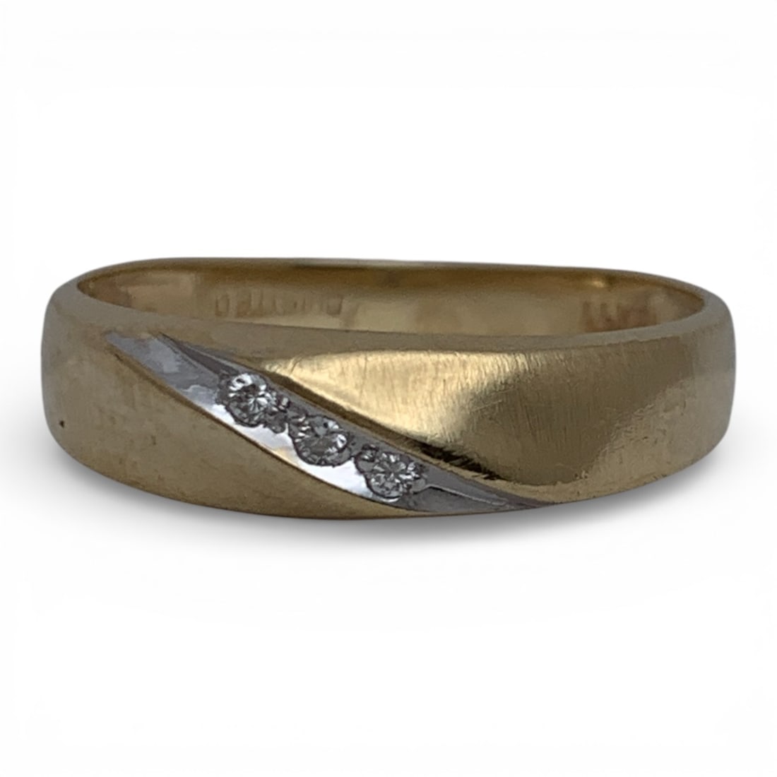 14k Yellow Gold & Diamond Ring: Marked 14k - Size 8.25 - 1.6 DwtGemstones Tested With Presidium Gem Tester Il - Berners Does Not Guarantee Authenticity Of Gemstones