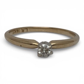 14k Yellow Gold & Diamond Ring