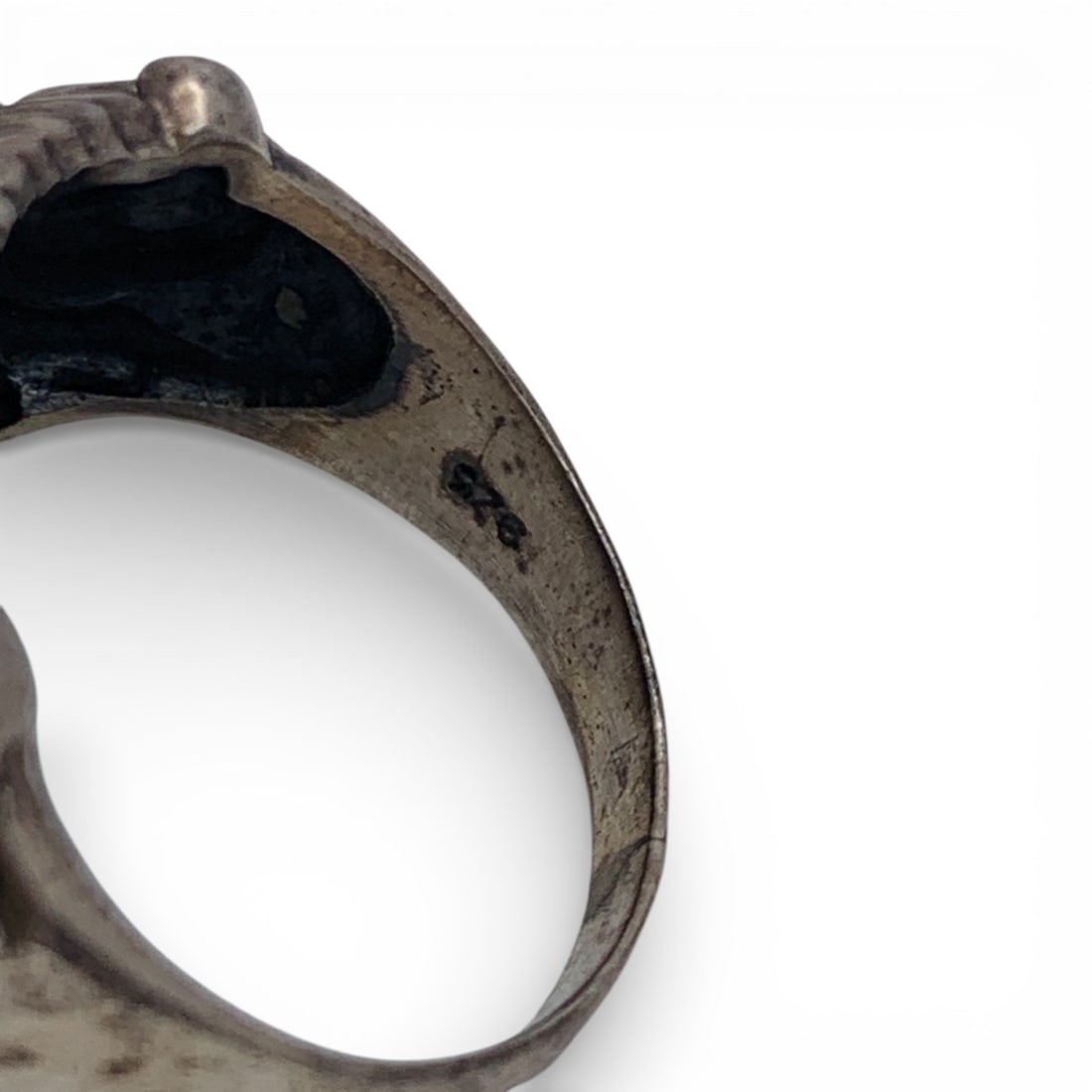 Sterling Silver Dragon Head Ring - 11