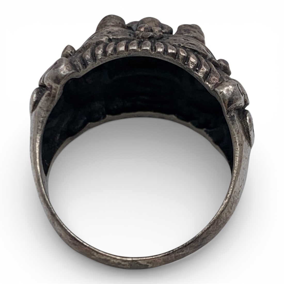 Sterling Silver Dragon Head Ring - 6