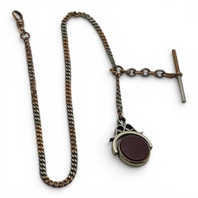 Gold Filled Watch Chain & Fob