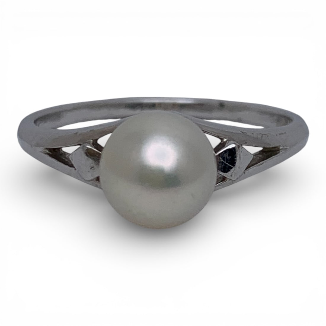 14k White Gold & Pearl Ring (1 of 4)