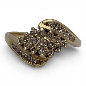 14k Yellow Gold & Champagne Diamond Ring
