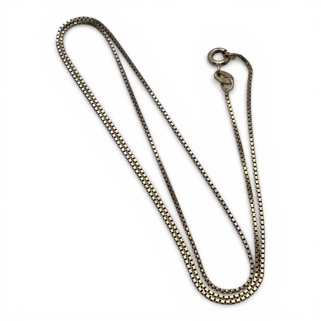 Sterling Silver Box Chain Necklace: Marked 925 - 20 1/2" Long - 2.8 Grams