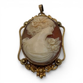 Victorian 12k Gold Filled Cameo Pendant Locket