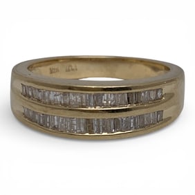 14k Yellow Gold & Diamond Ring