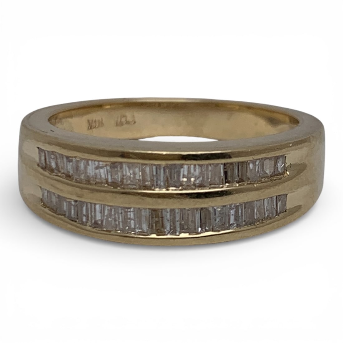 14k Yellow Gold & Diamond Ring: Marked 14k - Size 7.25 - 3.7 DwtGemstones Tested With Presidium Gem Tester Il - Berners Does Not Guarantee Authenticity Of Gemstones