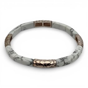 White Buffalo Turquoise Stretch Bracelet