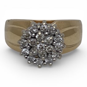 14k Yellow Gold & Diamond Ring