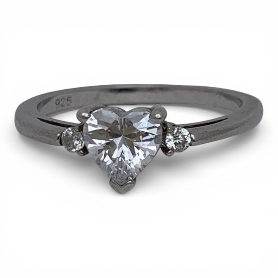 Sterling Silver Ring With Clear Stones (1 of 12)