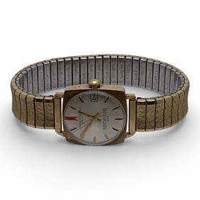 Michelob 10k Gold Filled Stretch Band Watch