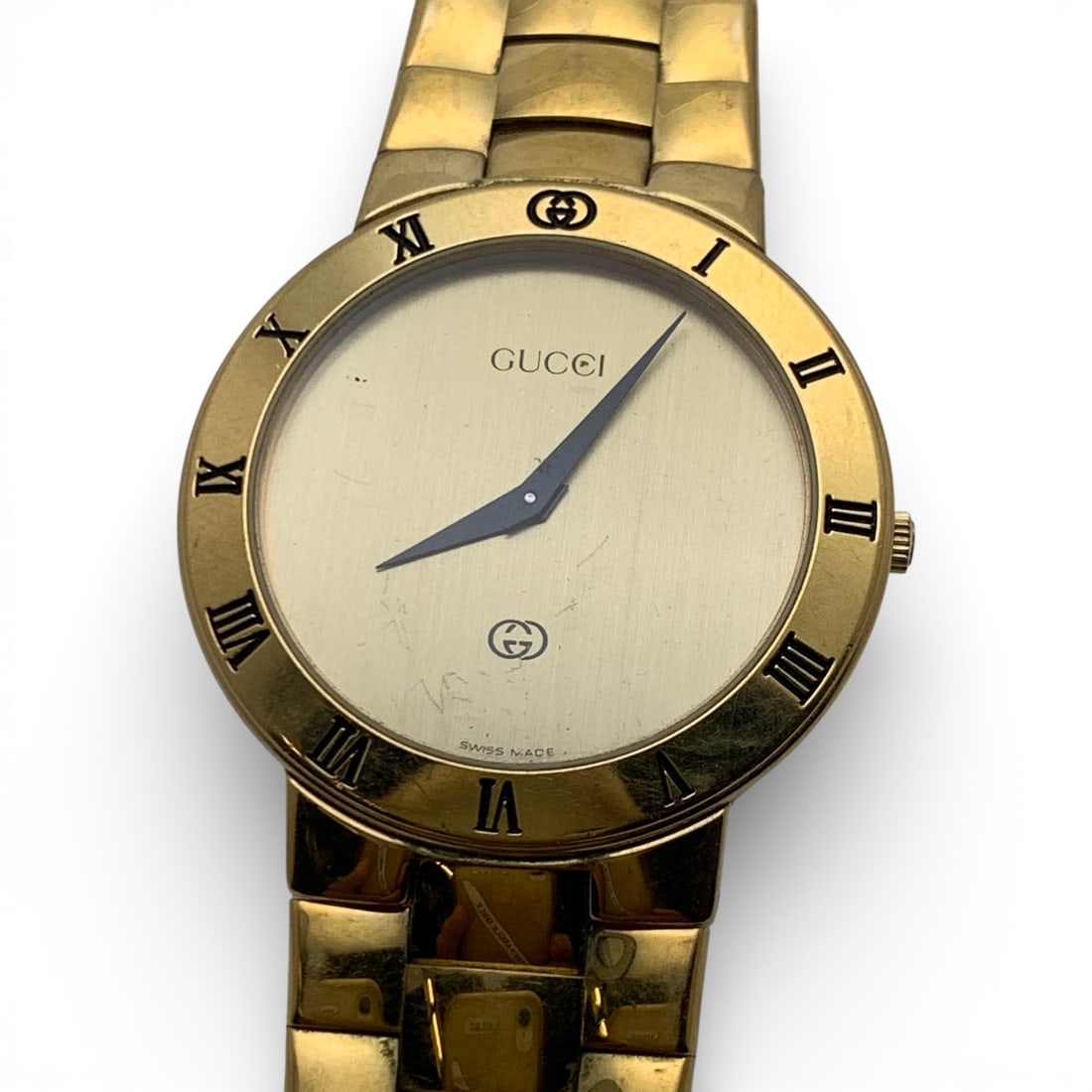 Gucci Swiss Made Gold Tone Wrist Watch (1 of 5)