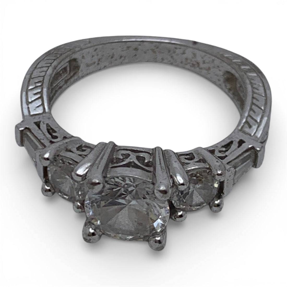 Sterling Silver & Cubic Zirconia Ring - 8