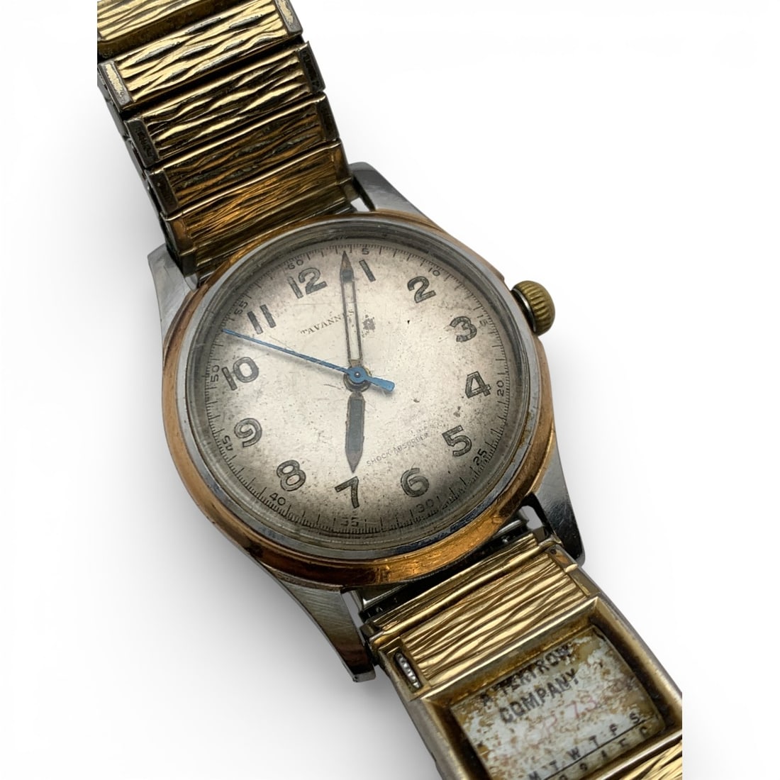 Tavanna Gold Tone Wrist Watch: Marked On Face: TavannaMarked On Back: 9448109, 1/20 10k G.f. Top Caps1 1/8" Face Diameter - 52.2 Grams