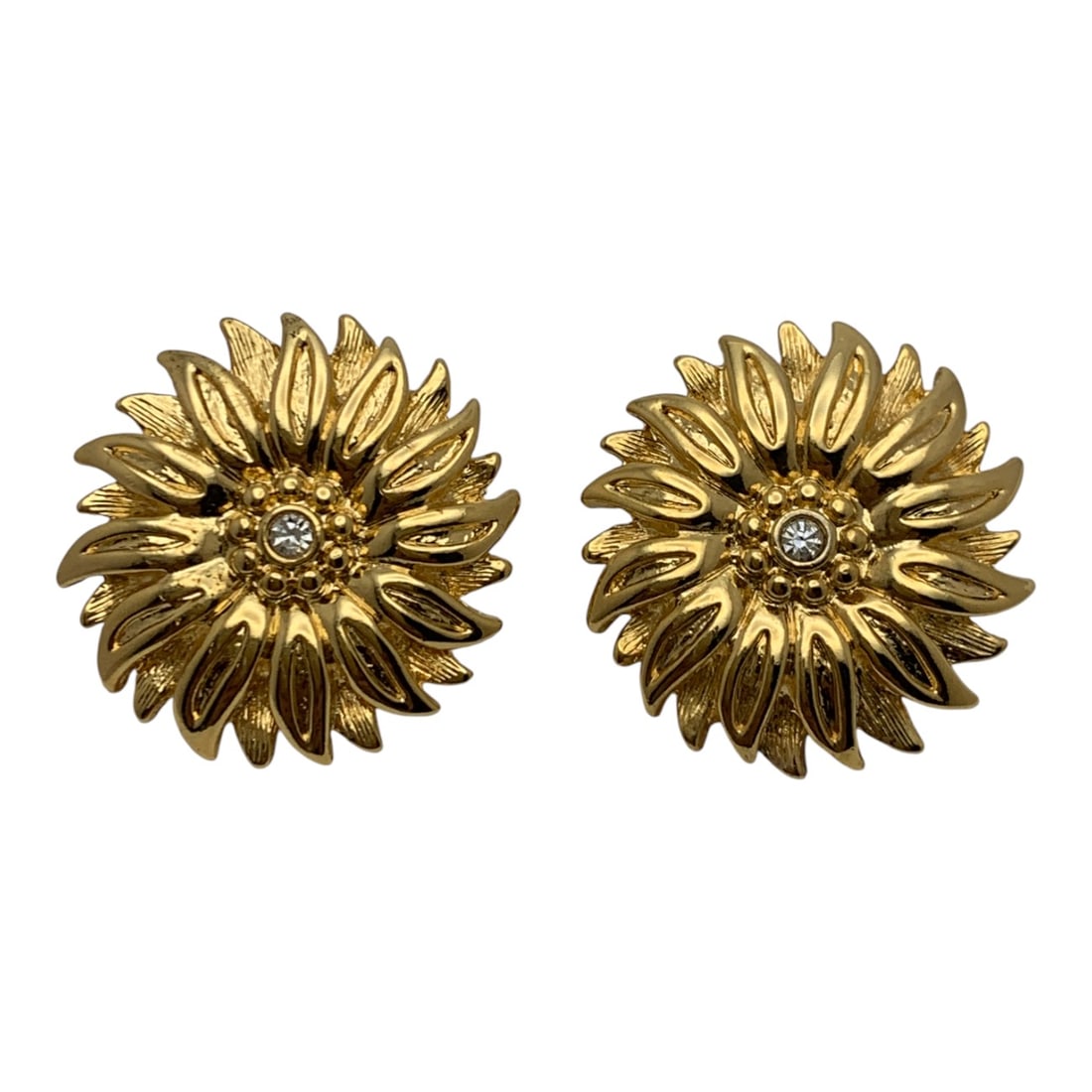 Joan Rivers Gold Tone Sun Clip Earrings (1 of 3)