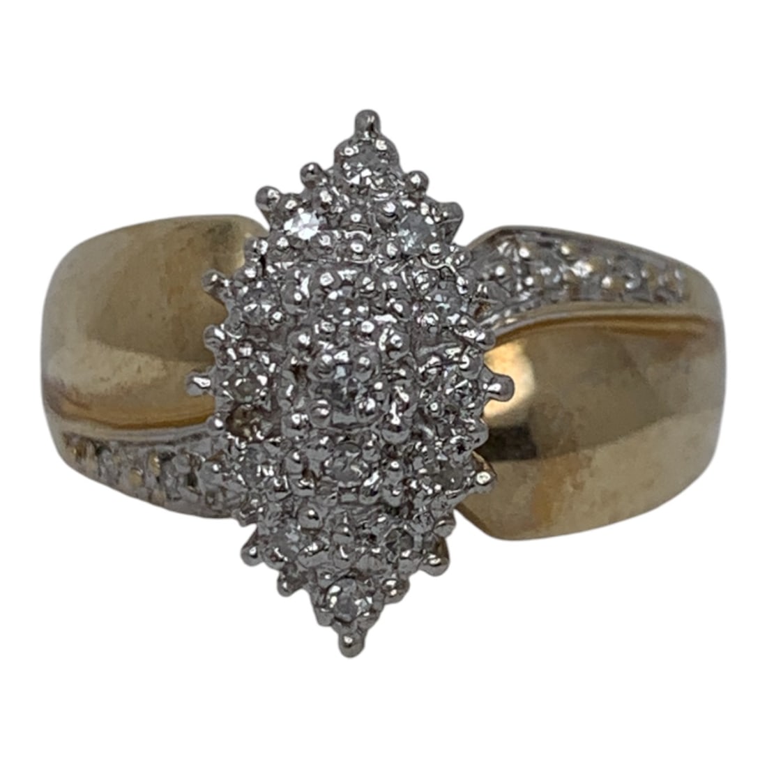 10k Yellow Gold & Diamond Ring: Marked 10k - Size 8 - 3.2 DwtGemstones Tested With Presidium Gem Tester Il - Berners Does Not Guarantee Authenticity Of Gemstones