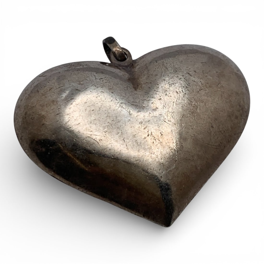 Silver Heart Pendant: Tests Silver - 2" Long - 13.3 Grams