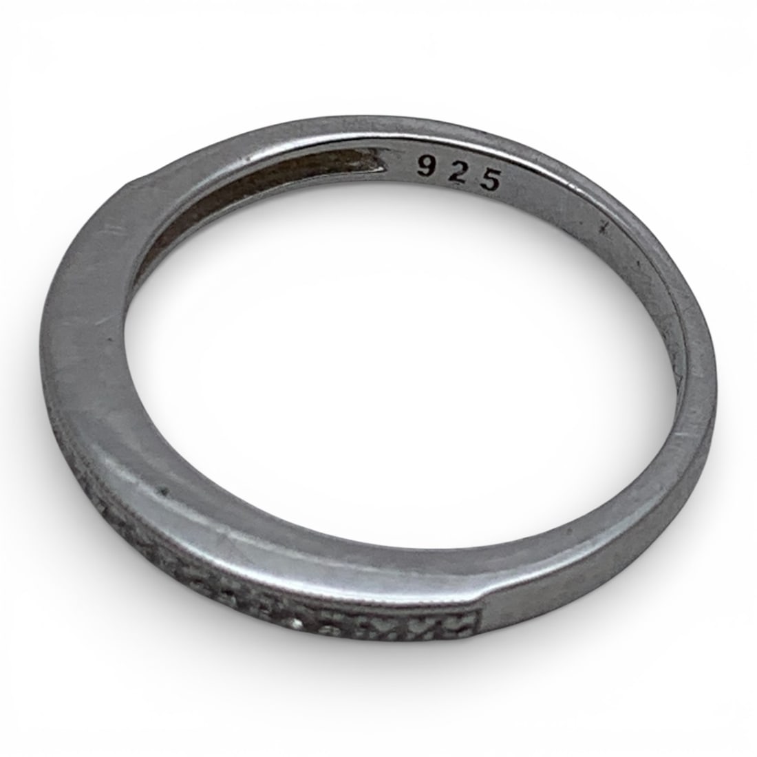 Sterling Silver & Clear Stone Ring - 3