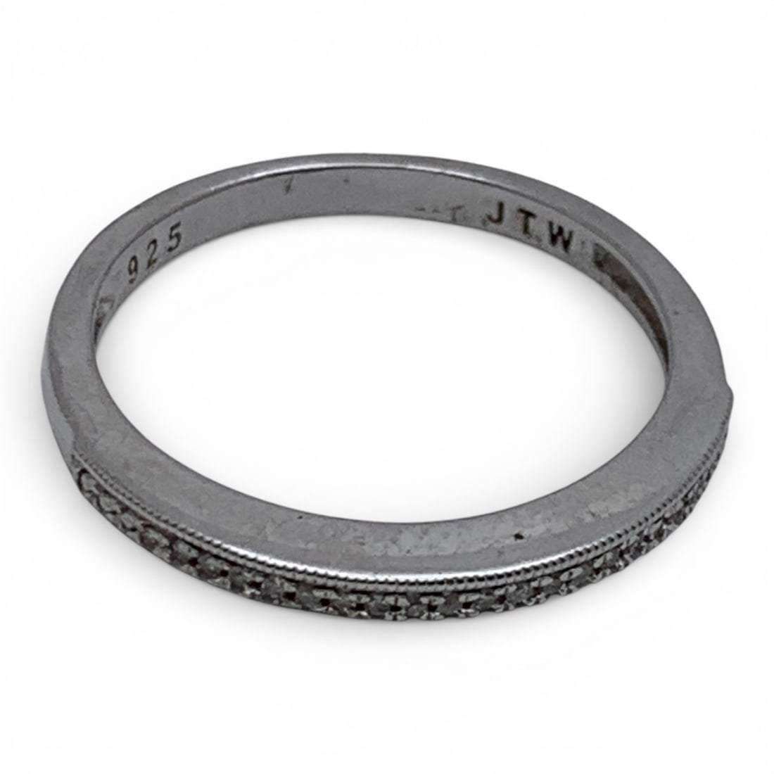 Sterling Silver & Clear Stone Ring - 4