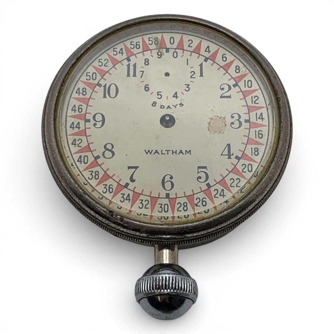 Large Waltham 8 Day Pocket Watch: Marked On Face: Waltham, 8 Days3 1/2" Long