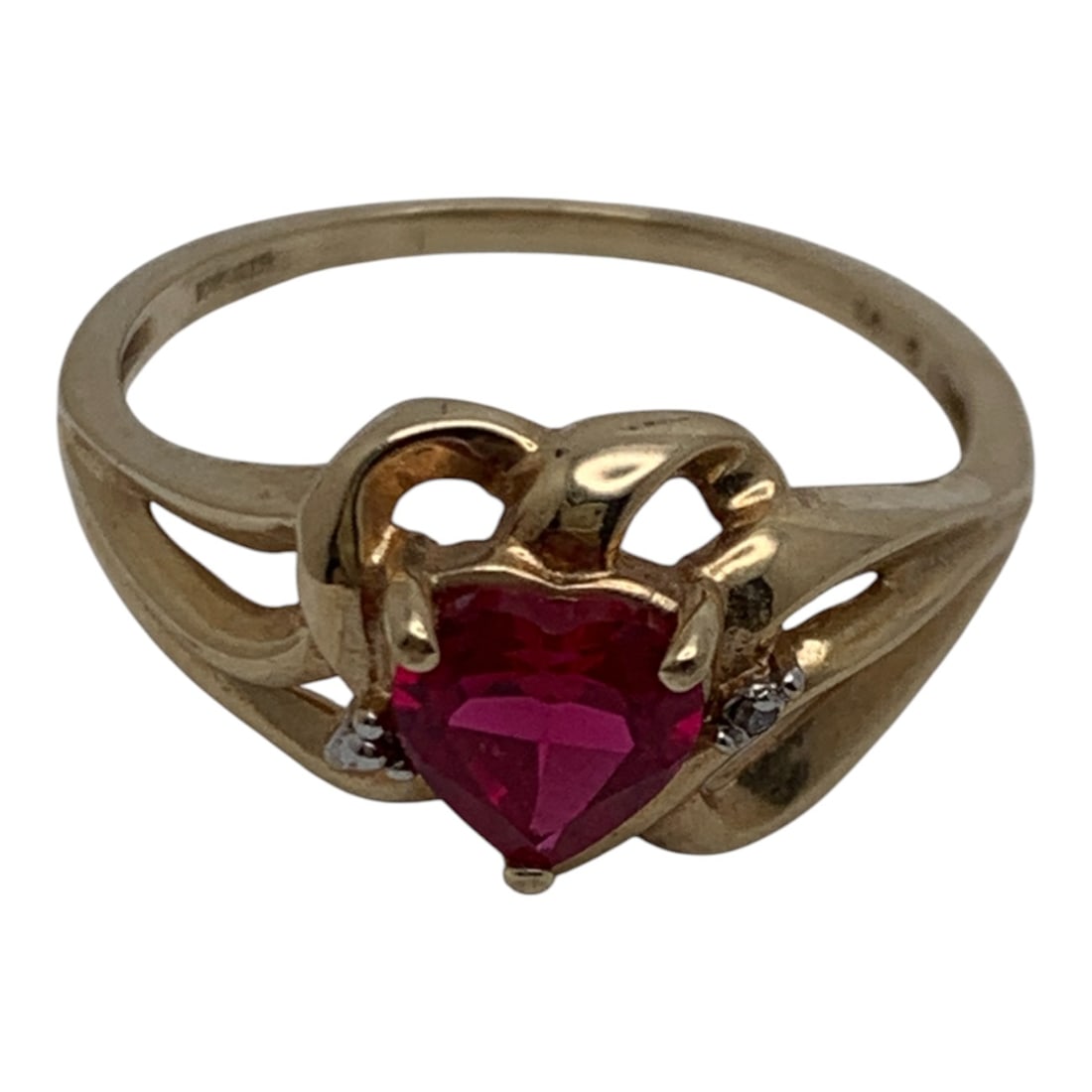 10k Yellow Gold & Ruby Ring - 4