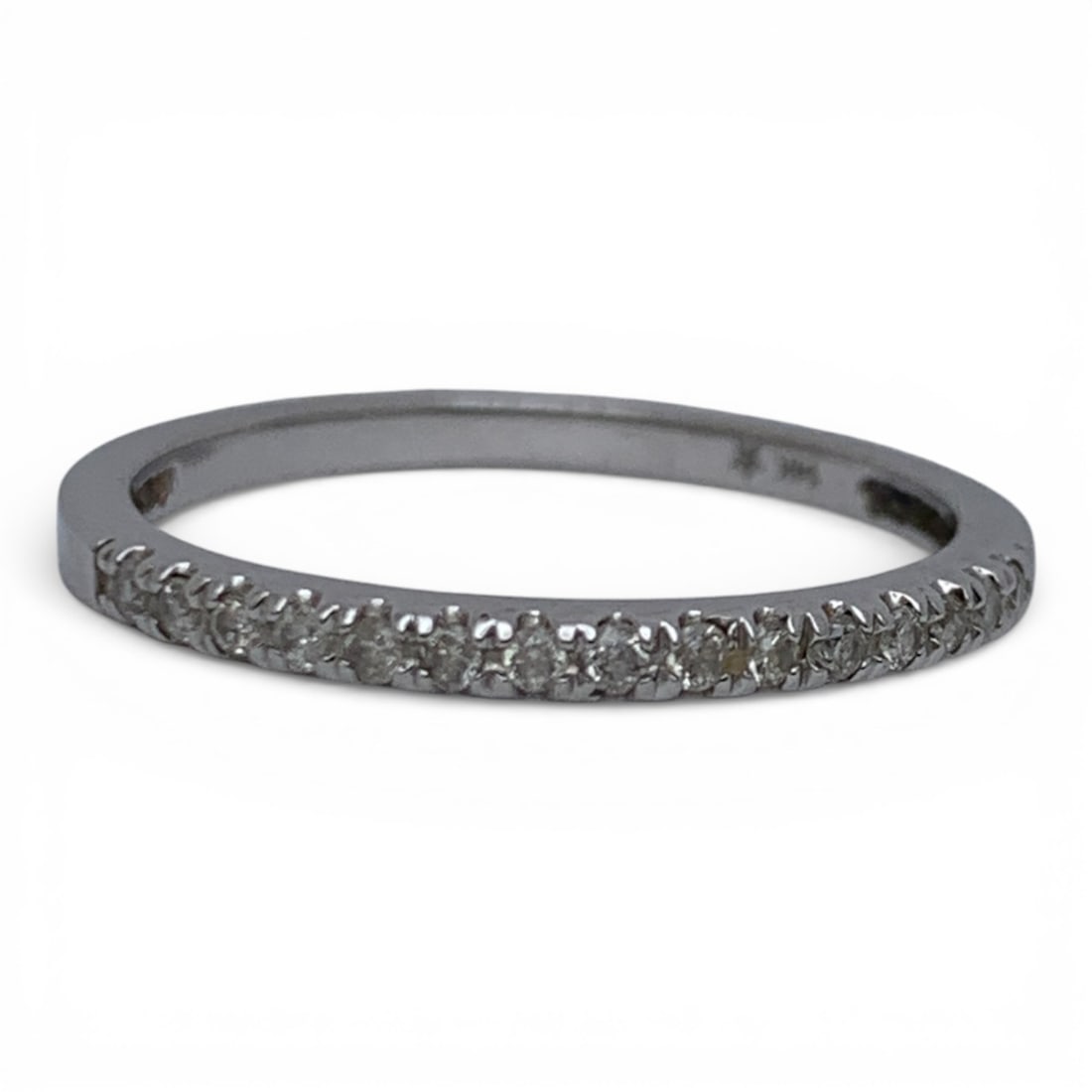 14k White Gold & Diamond Ring: Tests 14k - Size 7 - 1.1 DwtGemstones Tested With Presidium Gem Tester Il - Berners Does Not Guarantee Authenticity Of Gemstones