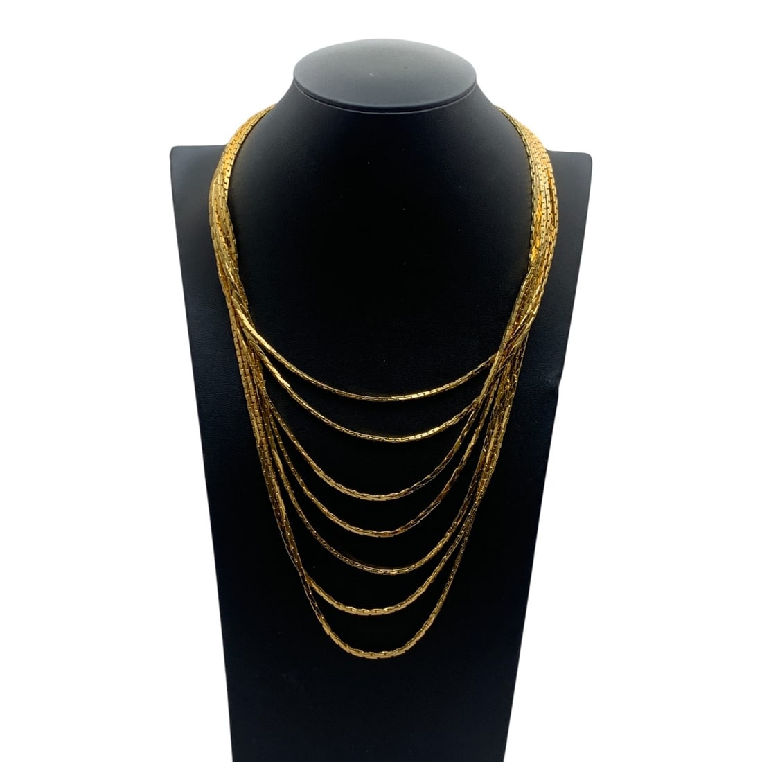 Nolan Miller Gold Tone Multi Strand Necklace: Marked Nolan Miller - 18" Long