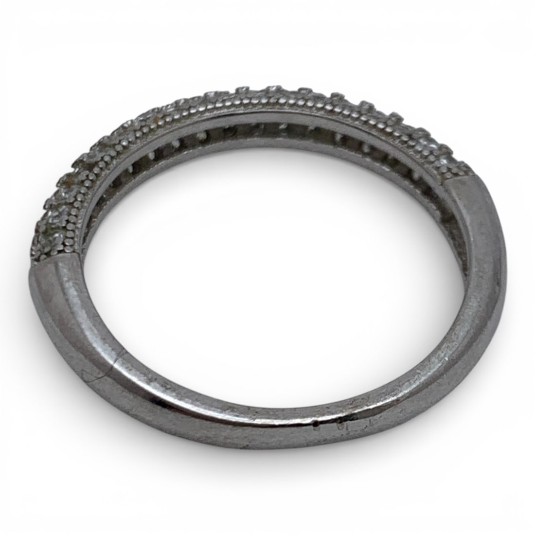 Sterling Silver & Clear Stone Ring - 2