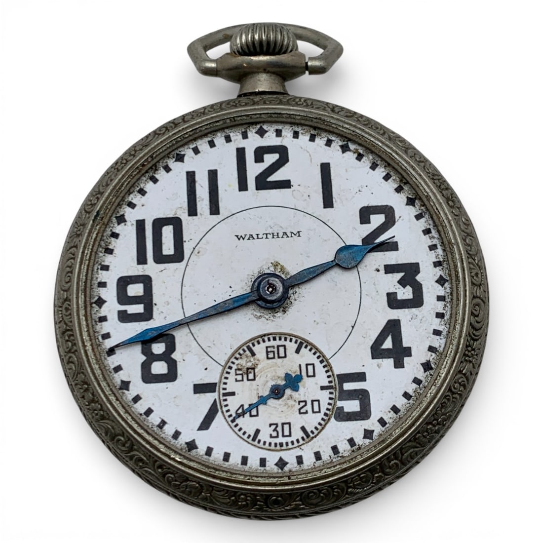 Waltham Silver Tone Pocket Watch (1 of 2)
