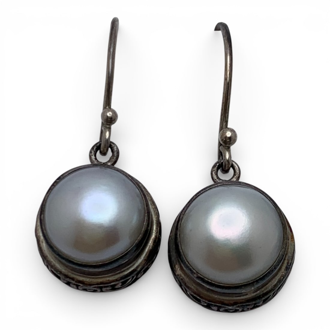 Pair Of Sterling Silver & Pearl Earrings (1 of 3)