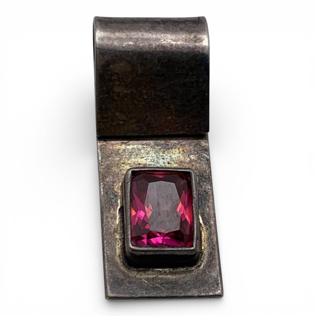 Sterling Silver & Pink Stone Pendant (1 of 3)