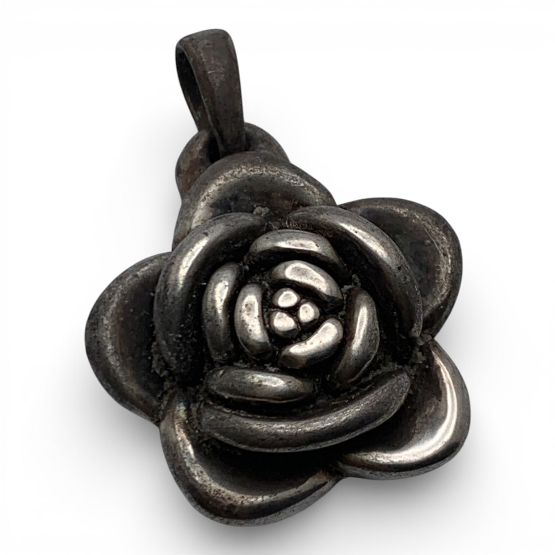 Sterling Silver Rose Flower Pendant (1 of 3)