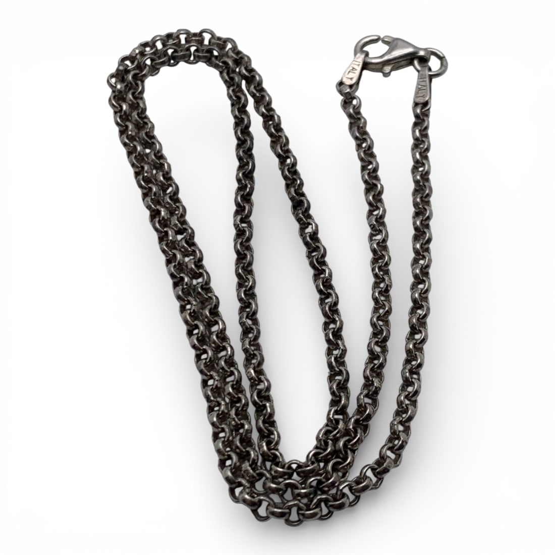 Sterling Silver Necklace: Marked 925 - 16" Long - 6.6 Grams