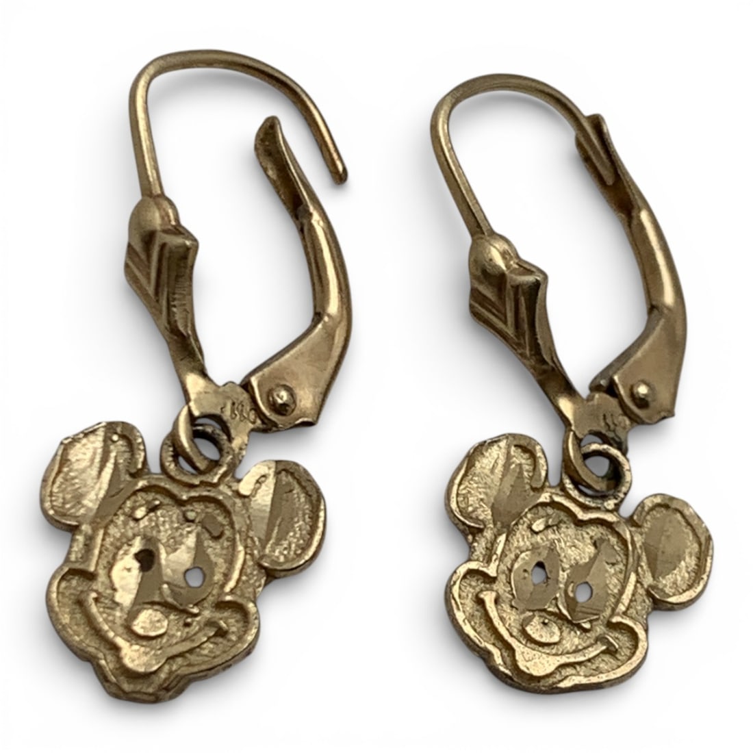 Pair Of 14k Yellow Gold Earrings: Marked 14k - 1" Long - 1.0 DwtGemstones Tested With Presidium Gem Tester Il - Berners Does Not Guarantee Authenticity Of Gemstones