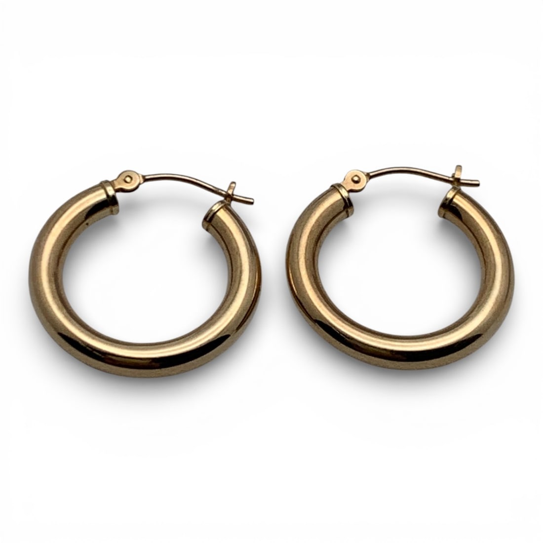 Pair Of 14k Yellow Gold Hoop Earrings (1 of 3)