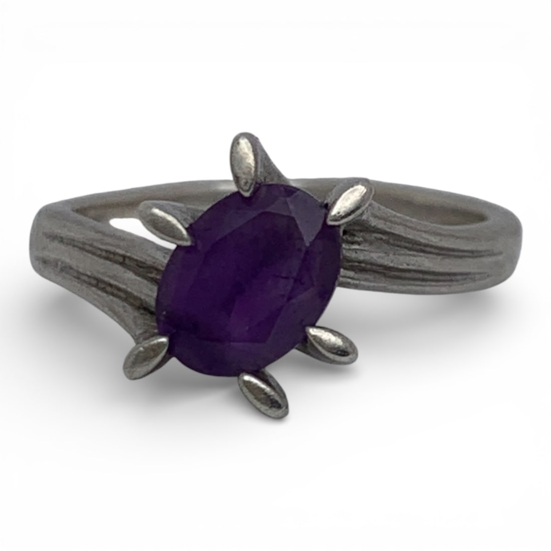 Sterling Silver Ring With Purple Stone (1 of 4)