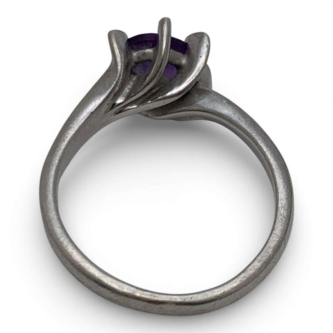 Sterling Silver Ring With Purple Stone - 2