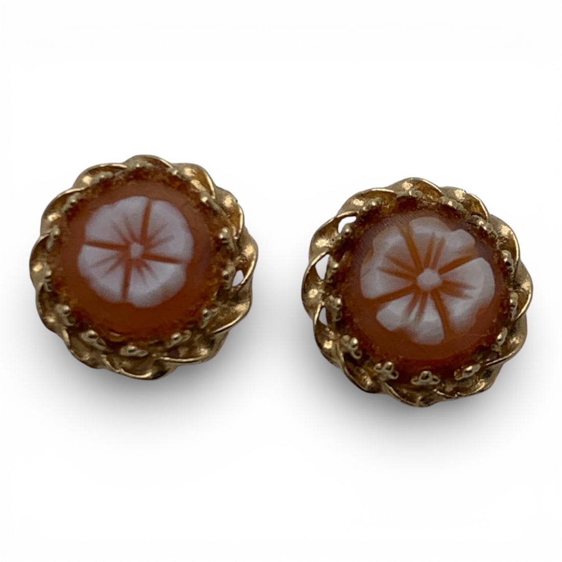 Pair Of 14k Yellow Gold Earrings: Marked 14k - 3/8" Long - 1.2 DwtGemstones Tested With Presidium Gem Tester Il - Berners Does Not Guarantee Authenticity Of Gemstones