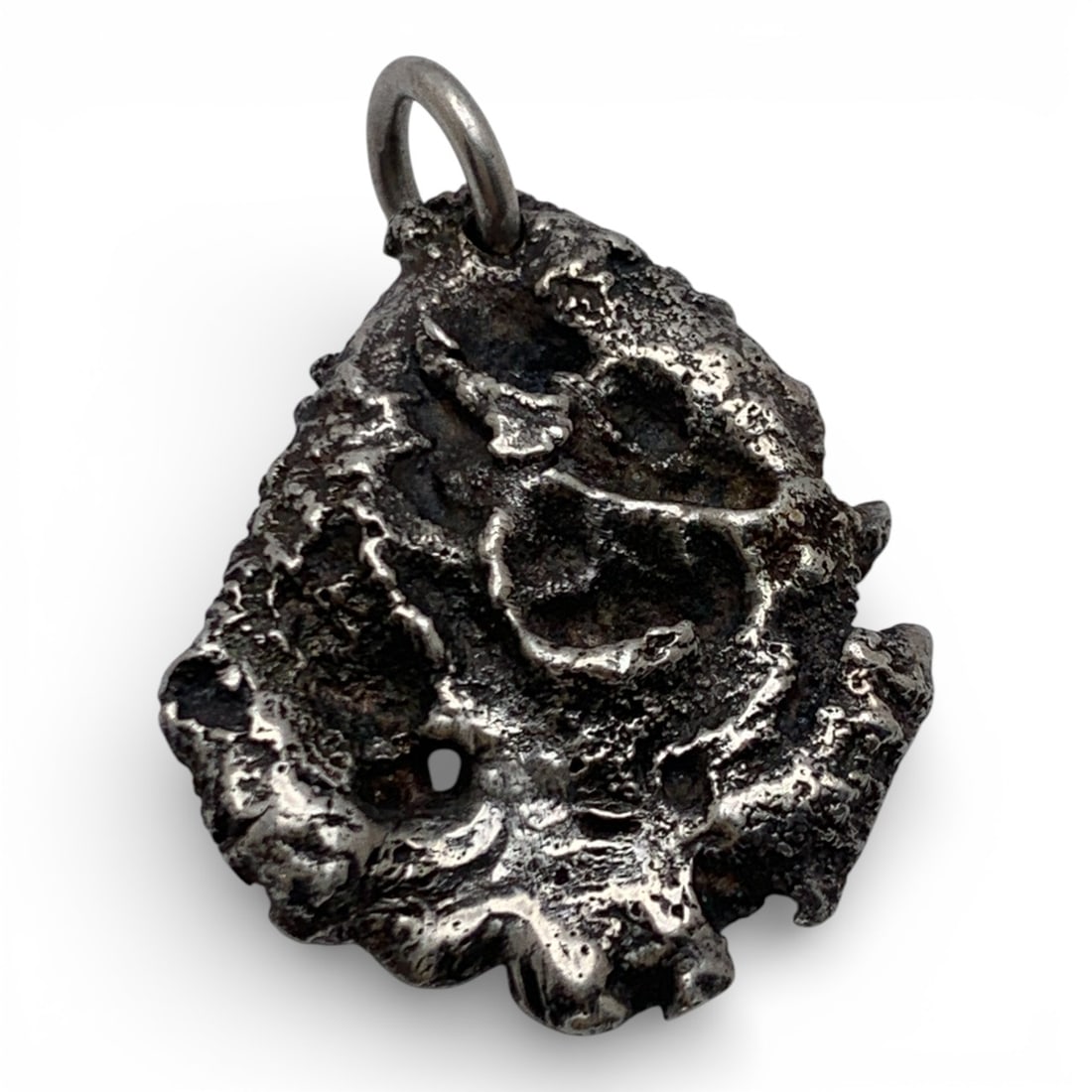 Silver Nugget Pendant: Tests Silver - 1 1/4" Long - 10.1 Grams