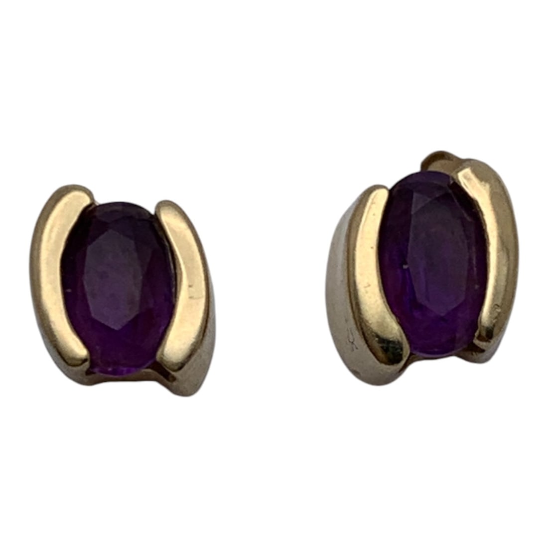 Pair Of 14k Yellow Gold & Pink Quartz Earrings: Marked 14k - 3/8" Diameter - 1.1 DwtGemstones Tested With Presidium Gem Tester Il - Berners Does Not Guarantee Authenticity Of Gemstones